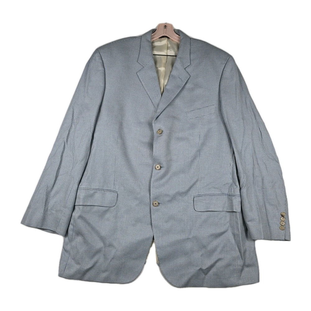 Saks Fifth Avenue Tessitura Di Novara Italian Silk Cashmere Mens Size 48L Blazer
